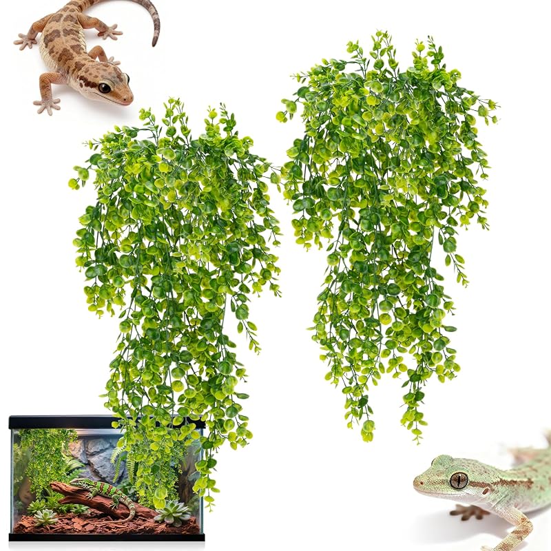 Plantas Artificiais Penduradas para Terrário, Eucalyptus Verde com Núcleo de Ferro, 2 Unidades RAINFLOW
