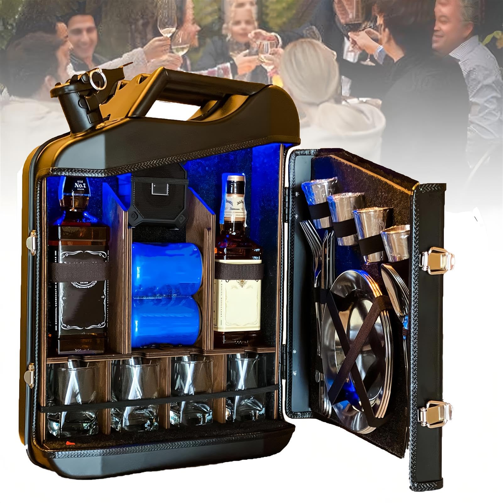 Gabinete de barra de whisky de 20L de hierro en forma de barril de gasolina original para casa