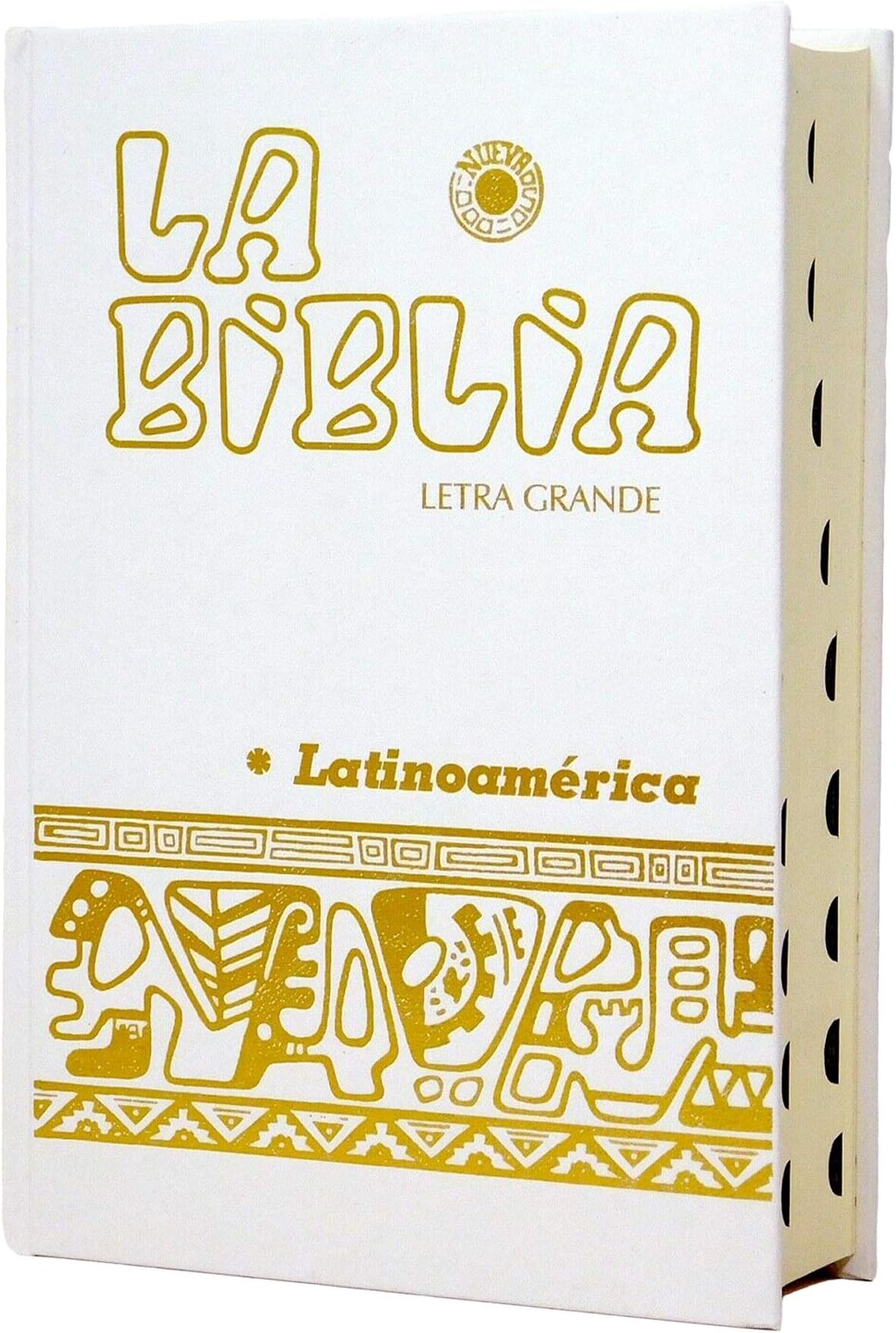 La Biblia Latinoamérica [letra grande] cartoné blanca, con uñeros (Spanish Edition)