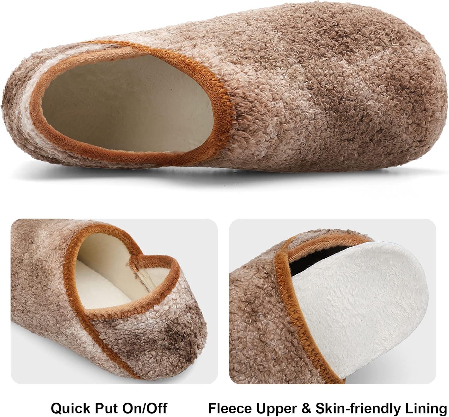 Fires Womens Mens Slippers with Rubber Sole Soft-Lightweight House Slipper Socks Around House Shoes Non Slip Indoor/Outdoor - Image 2