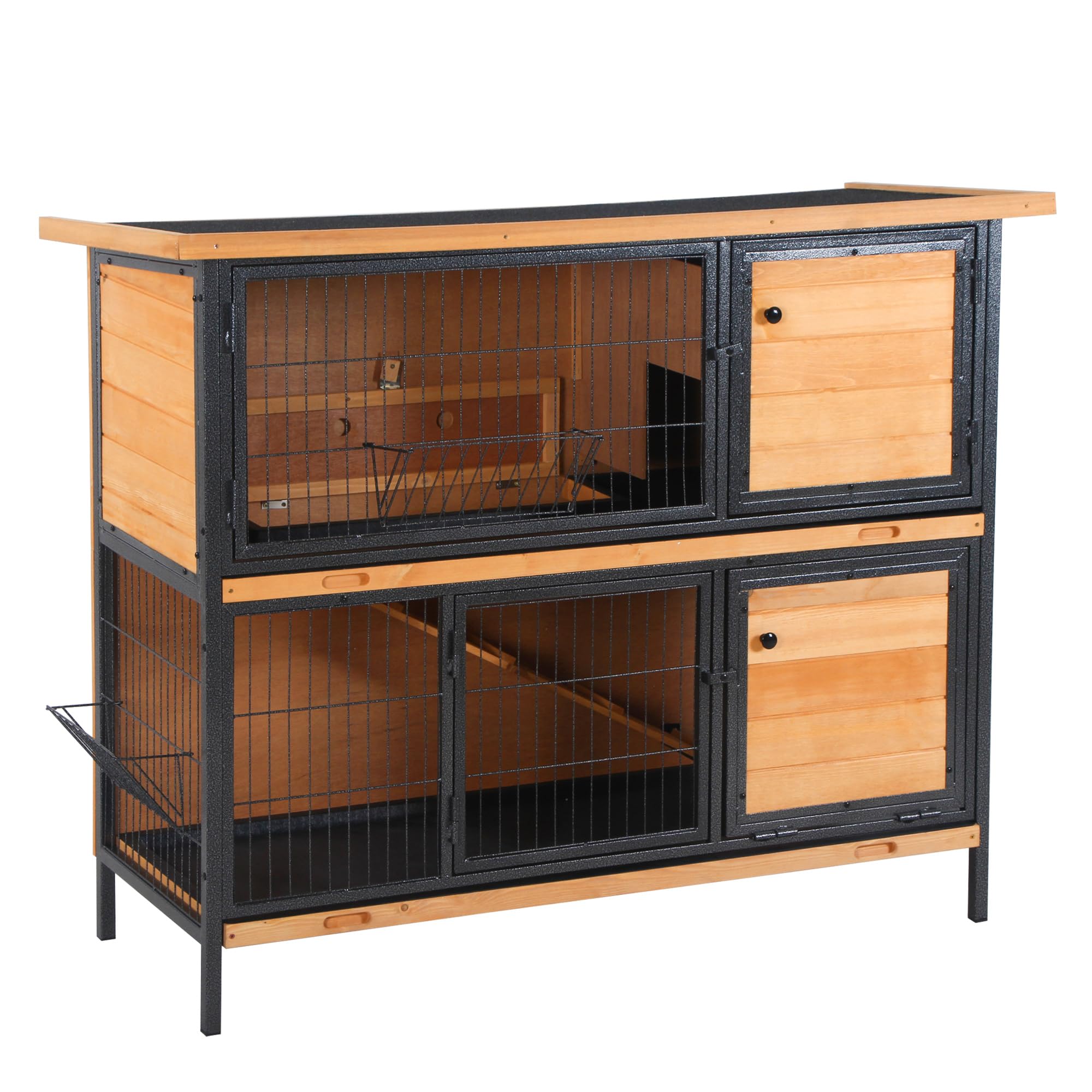 B&Q -  Rabbit HutchGuinea Pig Hutch Outdoor Cage W/ Tray & RoofYellow