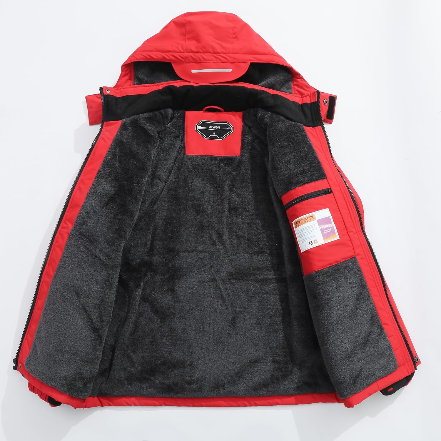 Men's Ski Jacket Winter Warm Snow Coat Waterproof Windbreaker Hooded Work Outerwear Snowboarding Jackets - Image 4