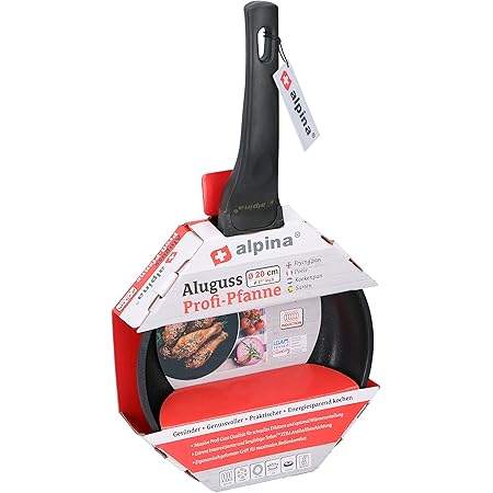 Alpina Profi Pfanne Teflon Xtra Antihaftbeschichtung Aluguss 20 Cm Bratpfanne Induktion Amazon De Kuche Haushalt Wohnen