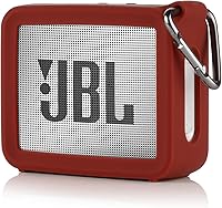 Vista 1 de TXEsign Funda protectora de viaje de silicona compatible con JBL GO 2 Altavoz impermeable portátil (rojo)