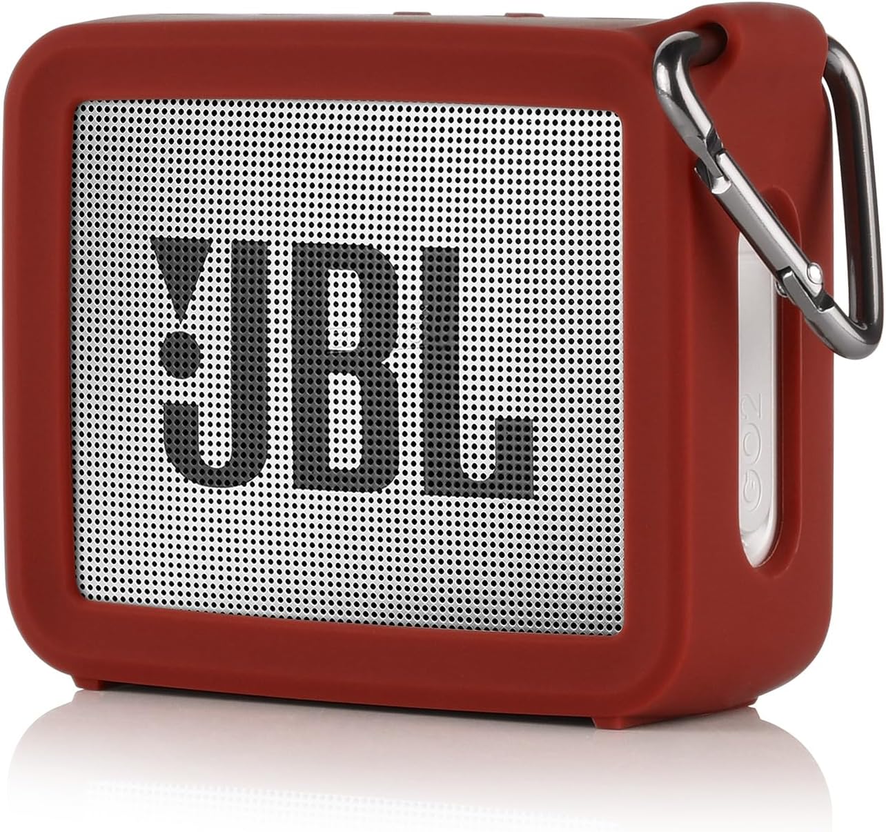 TXEsign Travel Protective Silicone Stand Up Carrying Case Compatible with JBL GO 2 Portable Waterproof Speaker (Red)