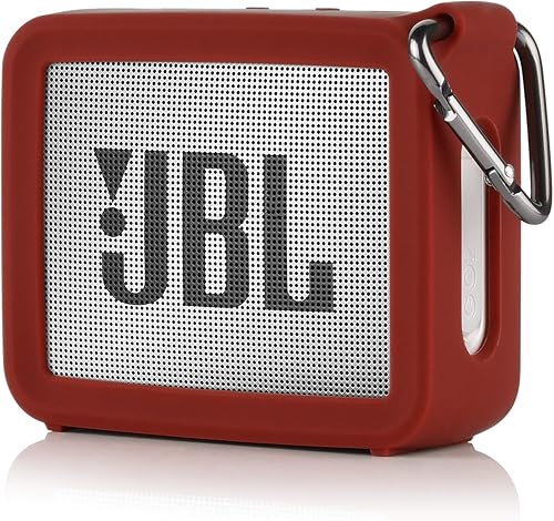 TXEsign Funda protectora de viaje de silicona compatible con JBL GO 2 Altavoz impermeable portátil (rojo)