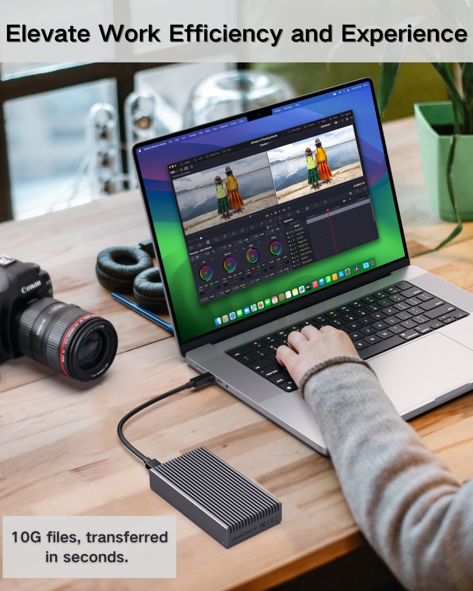 Cicha obudowa 40 Gb/s M.2 NVMe, aluminiowa obudowa zewnętrzna SSD USB C, kompatybilna z adapterem SSD Thunderbolt4/3 8 TB, czytnik PCIe Gen4 M.2 SSD, pasuje do 2280/2260/2242/2230 mm