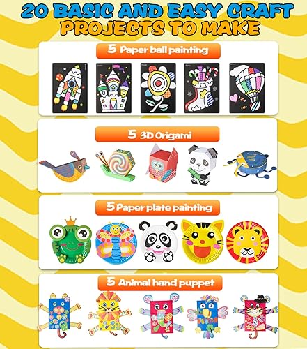 Miniatura 2 de Artes y manualidades para niños de 3 4 5 6 7 y 8 años divertida caja de manualidades para niños pequeños con 20 patrones diferentes proyectos de