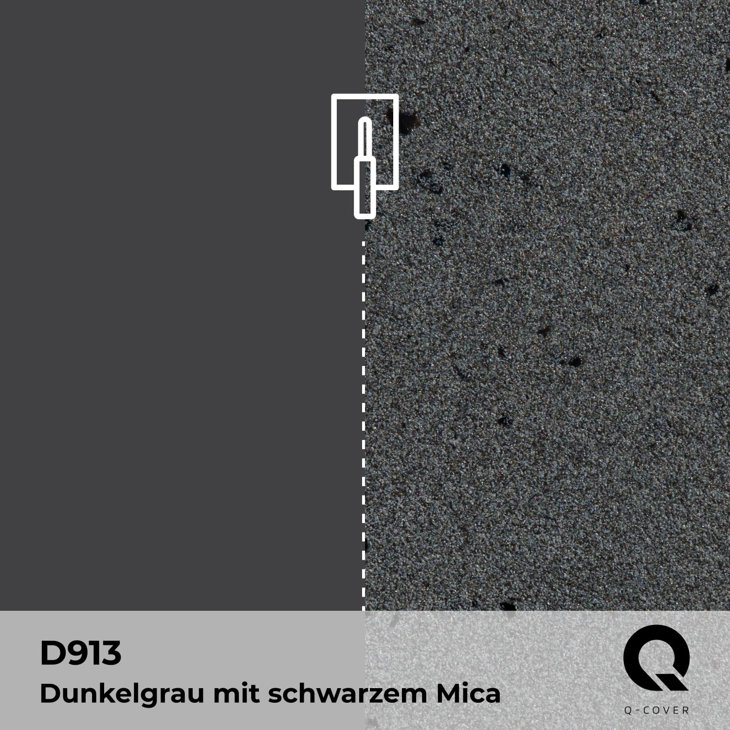 Quarzgrund für Dekorativer Putz mit Mica Dunkelgrau D913 15KG | Acrylatdispersion Grundiermittel Innen & Außen für Wände und Decken Grundierung Schutz Mosaikputz ca. 0,3-0,4 KG/m2