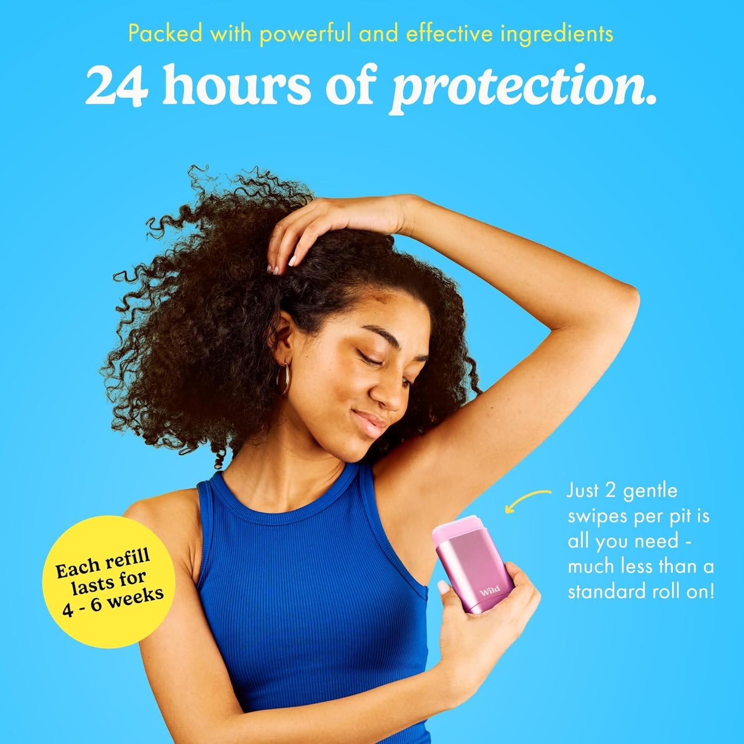 Wild - The Full Monty Starter Kit - Bee Case with Refills in a Variety of Fresh Scents 5 x 1.4oz - Refillable Deodorant & Aluminum Free - Long Lasting Protection - Vegan - Image 3