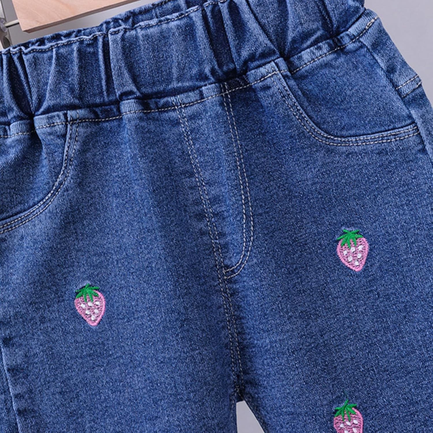 HuashiH] キッズ デニムパンツ デニムパンツ キッズ 女の子 ロング 