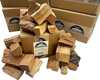 Smoking Wood Chunks, All-Natural Cherry Hardwood Pieces for Grills & Smokers, Add Rich Smoke Flavor to Pork, Beef, Chicken & Fish, USA Made, Sustainably Milled, 800 Cubic Inches