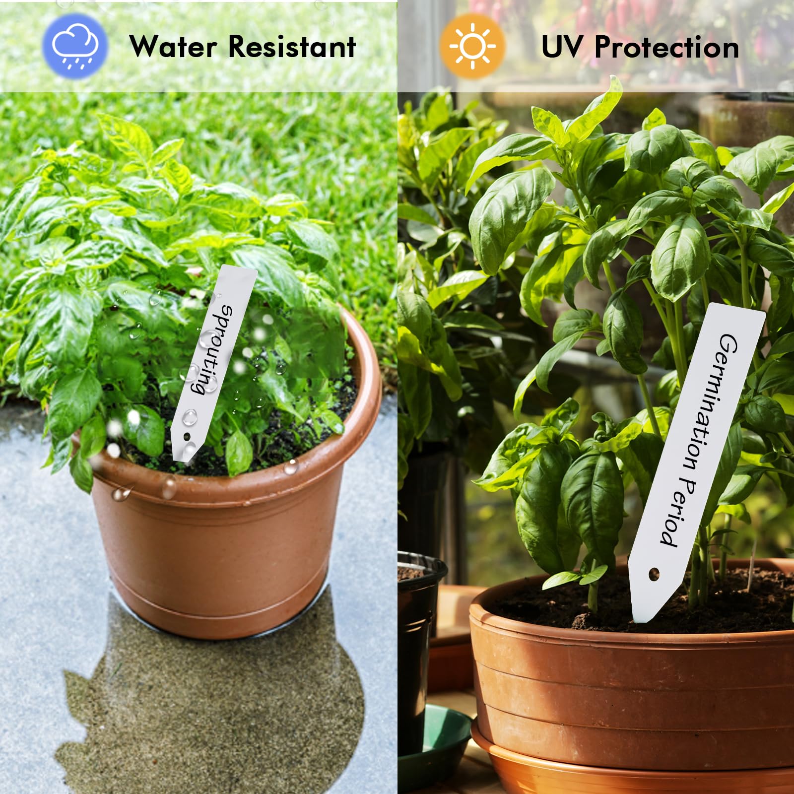 100 étiquettes Pour Plantes En Plastique Blanc - Marqueur Inclus - Résistantes Aux Intempéries - Jardin Extérieur Et Intérieur