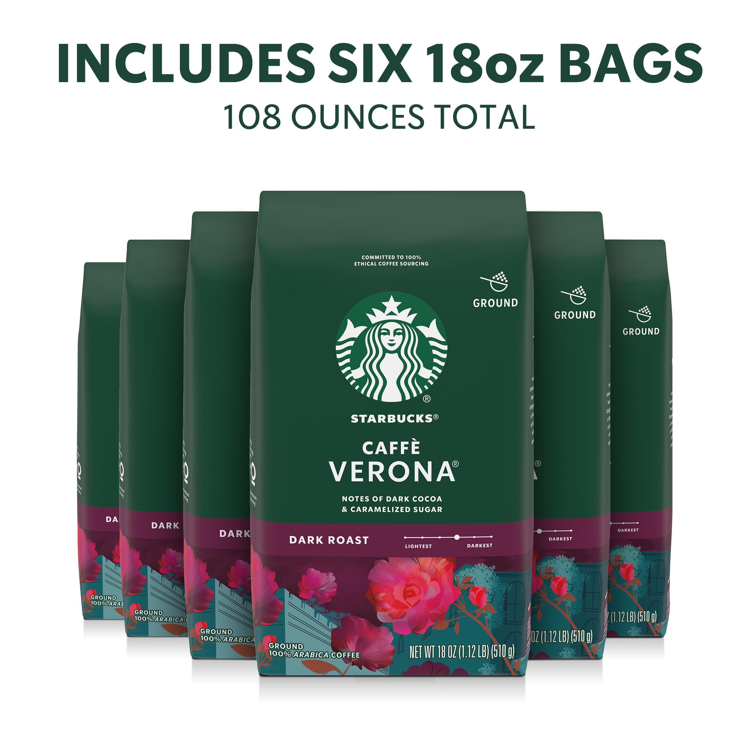 Amazon.com : Starbucks Ground Coffee, Dark Roast Hot or Iced