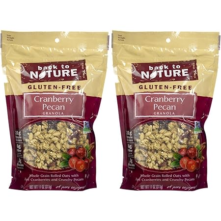 Amazon Com Back To Nature Cranberry Pecan Granola Whole Grain Rolled Oats With Tart Cranberries And Crunchy Pecans Case Of 6 11 Oz Health Personal Care
