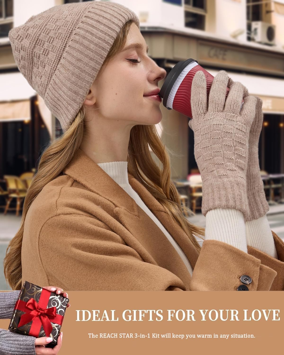 REACH STAR Winter Gloves for Women-Upgraded Touch Screen Elastic Thermal Knit Lining Warm Gloves for Cold Weather - Image 6