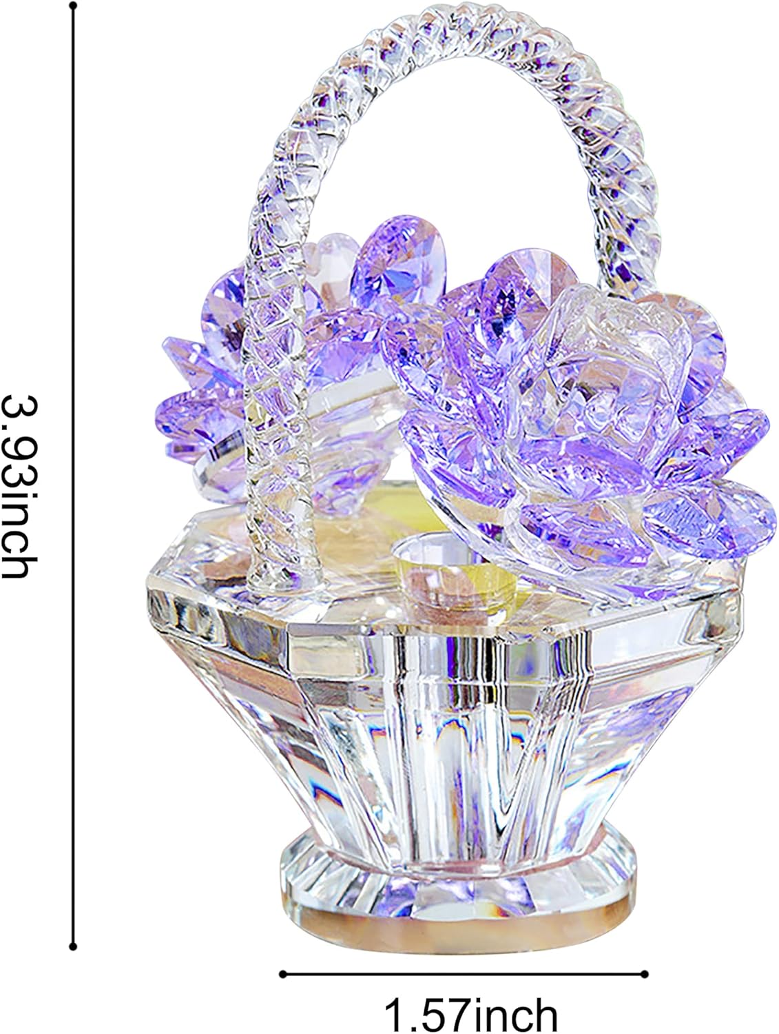 ZHSHWAT Gifts for Women, Crystal Green Rose Bouquet Statue Collectible, Gifts for Mom,Wife,Wedding Anniversary,Mothers Day,Valentines Day Birthday Gifts for Her