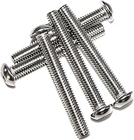 Vista 10 de 100 piezas M4-0.70 x 6 mm Tornillos de cabeza de botón con casquillo hexagonal, acero inoxidable 18-8, llave hexagonal Allen, ISO 7380