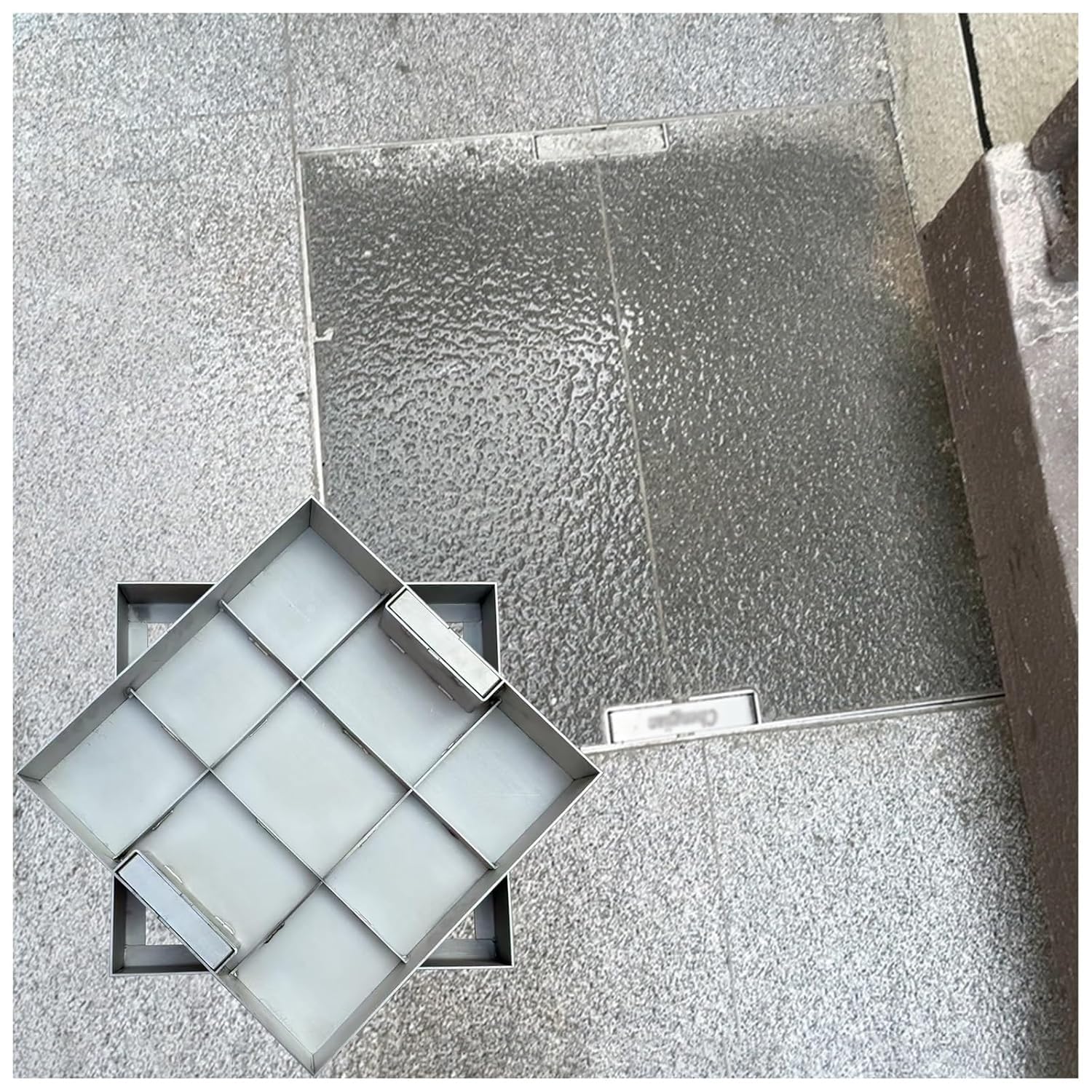 Couvercle de regard de drainage haut de gamme en acier 37x37
