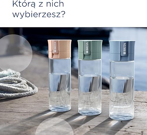 Miniatura 10 de BRITA Botella de filtro de agua azul claro (20.3 fl oz) incl. 2 filtros microdisc. El embalaje puede variar