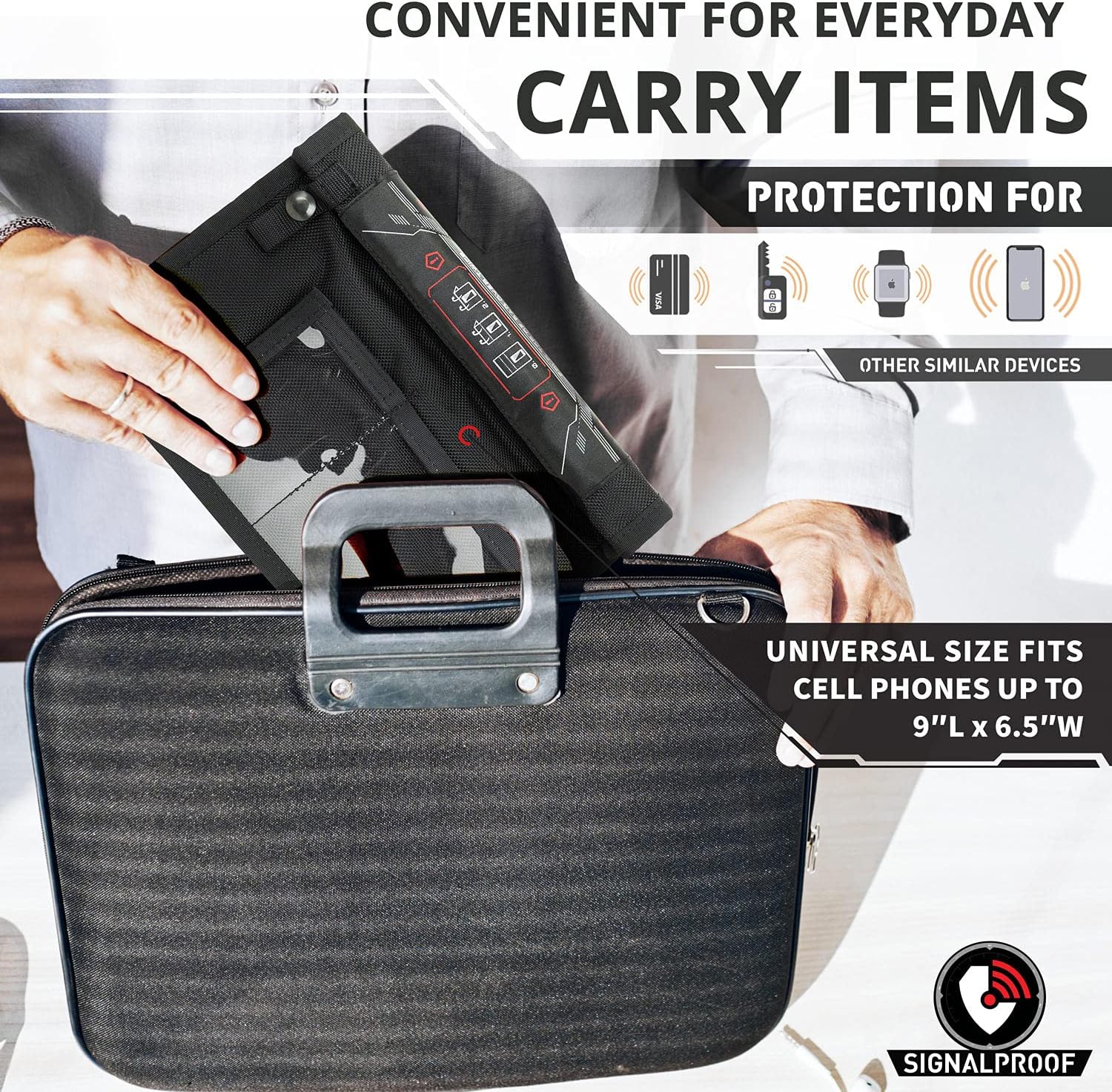Mission Darkness NeoLok Non-window Faraday Bag for Phones (+ Secure Magnetic Closure) // Device Shielding for Law Enforcement & Military, Data Security, Anti-hacking & Anti-tracking Assurance