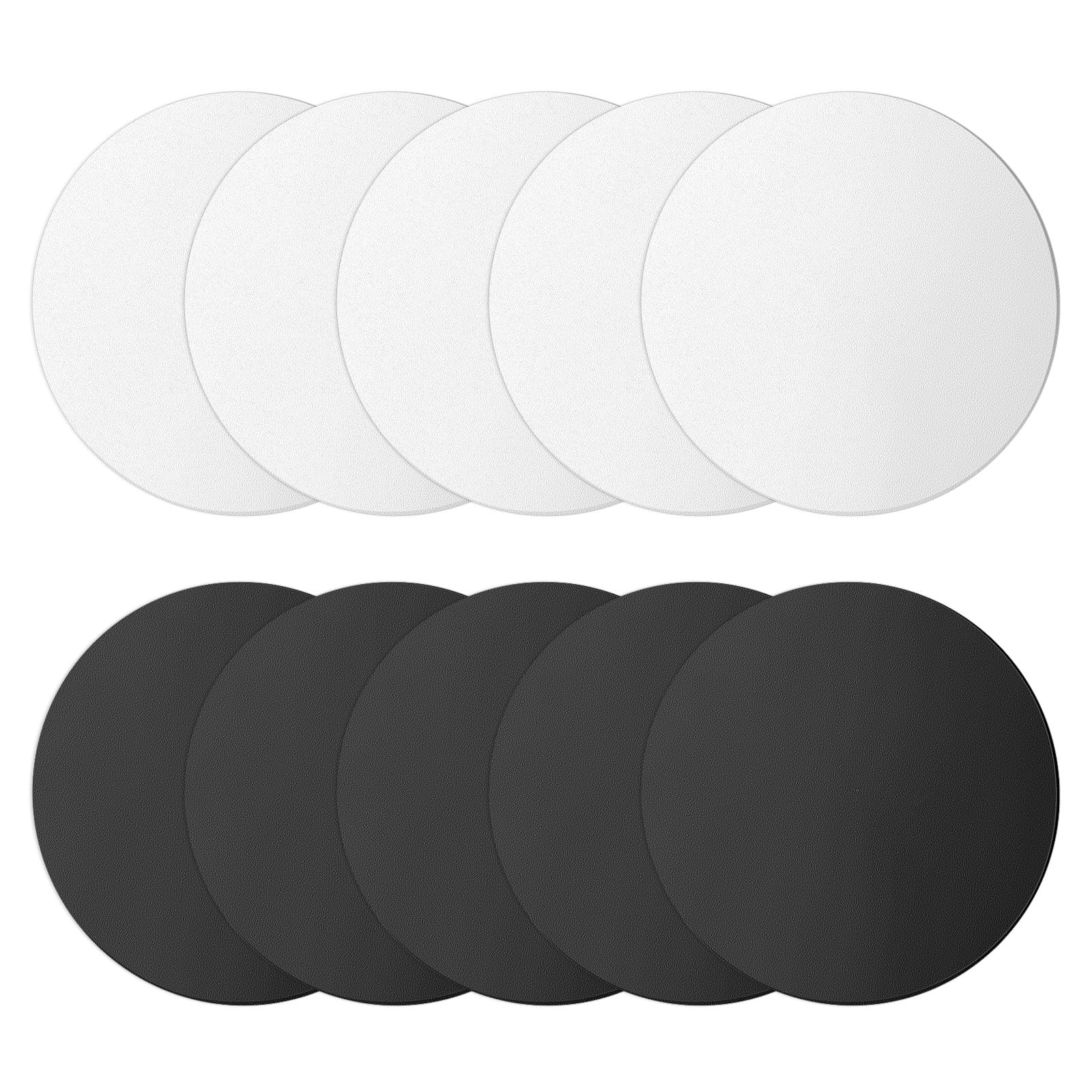 Amabro 10PCS Phone Plates for Magnetic Car Phone Holders Self-Adhesive Metal Magnet Stickers for Magnetic Mount Cradle Black