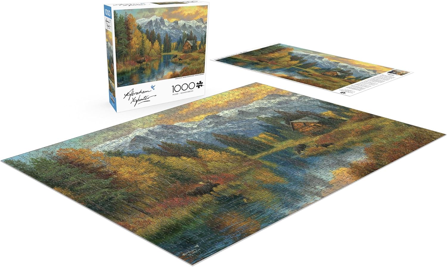 Buffalo Games - Canadian Rockies - Abraham Hunter - 1000 Piece Autumn Jigsaw Puzzle ​- Colorful Fall Puzzles for Adults – Precision-Cut Pieces, Beautiful, Seasonal Artwork