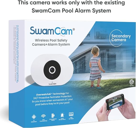 Swamcam Secondary Wi-Fi Camera Add-On to Main System|ASTM F2208 Certified