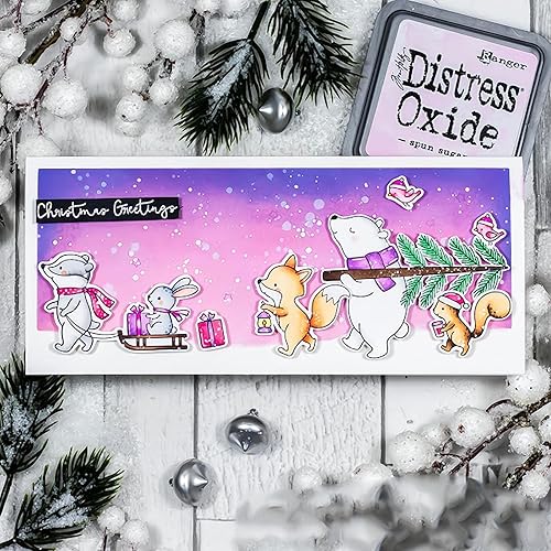 Miniatura 7 de Christmas Greetings - Juego de sellos y troqueles transparentes para hacer tarjetas, plantillas cortadas para álbumes de recortes, álbum de fotos,