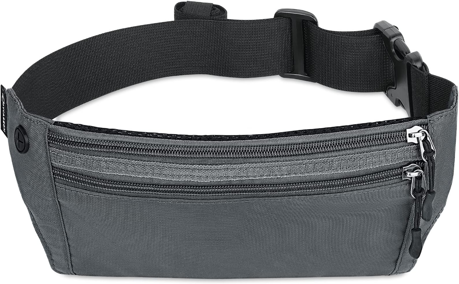 MYCARBON Bum Bag Belt Bag Flat Travel Sports Waist Bag RFID 100% Thief Protection Waterproof Jogging Cycling Travel Running Waist Bag Women Men Grey