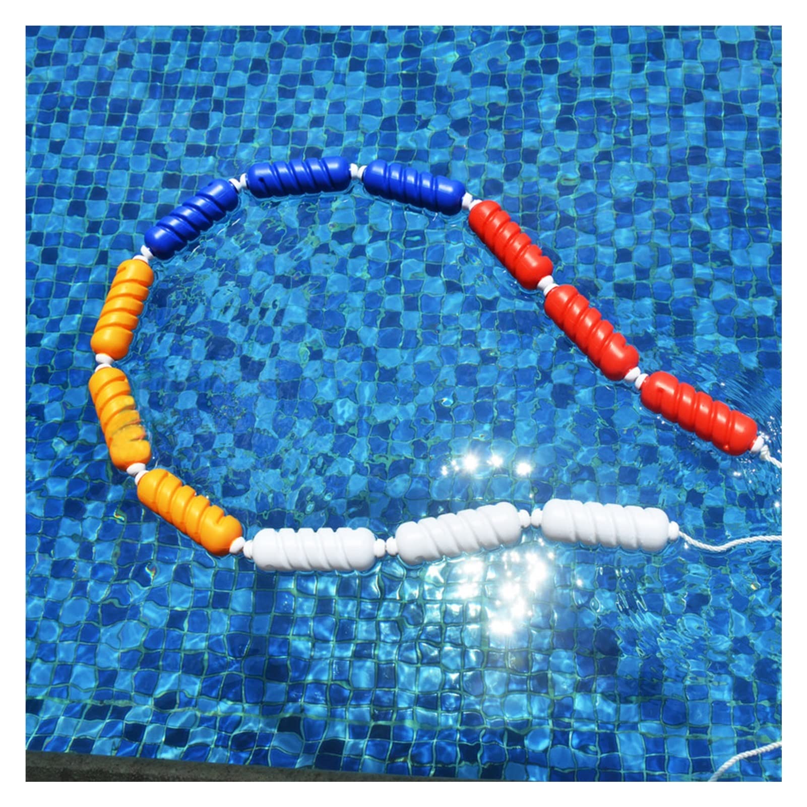 TUOYIBO Swimming Pool Safety Rope & Float, Pool Safety Divider Line Buoy with Stainless Hook, 4/7/10/13/20/23/33/33 ft, Easy to Install (Size : 6m/19.7ft)