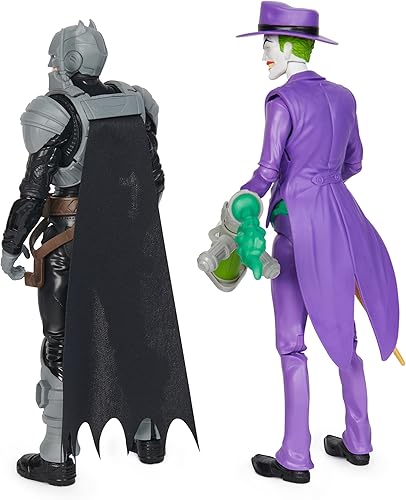 Miniatura 9 de DC Comics, Batman Adventures, Juego de figuras de acción de Batman vs The Joker, 2 figuras, 12 accesorios de armadura, juguete de superhéroe de 12