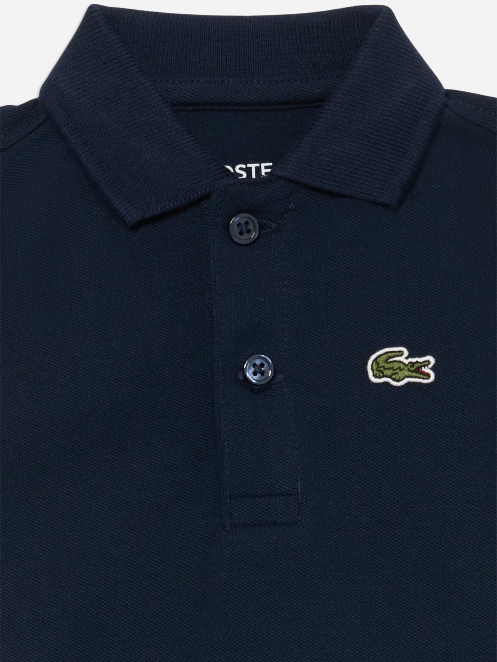 Lacoste Body in piqué unisex (bambino), con bottoni a pressione sul cavallo, blu navy/blu scuro, 9 mesi