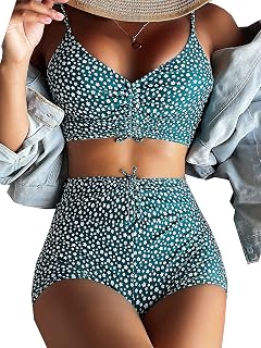 Swmmer Liket High Waisted Bikini Sets for Women Boy Shorts Swimsuits Sporty Bathing Suit