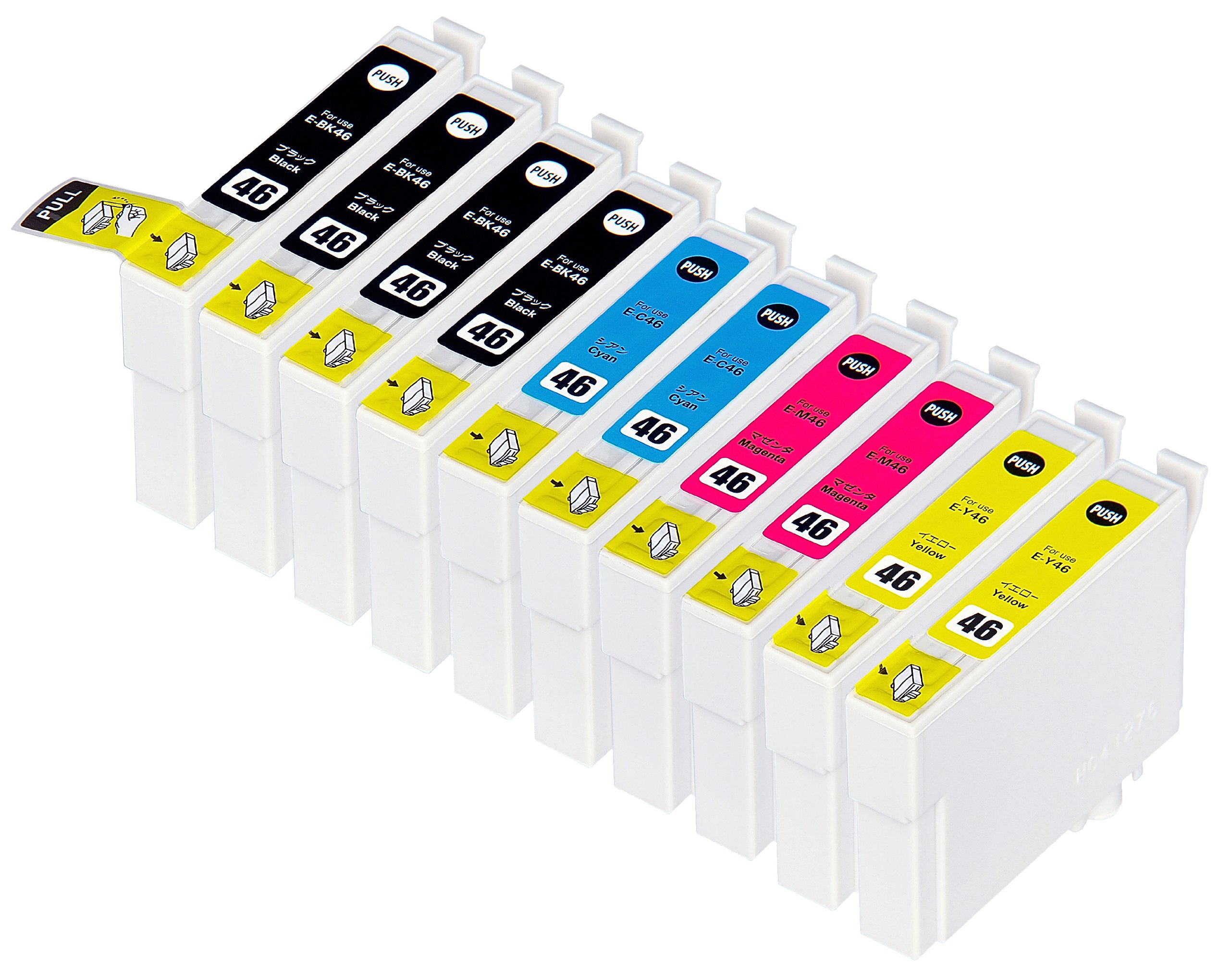 エプソン　IC4CL46 BK46 C46 M46 Y46 純正 Amazon.co.jp: 【ノーブランド品】 IC4CL46 2セット プラス IC46BK 2本