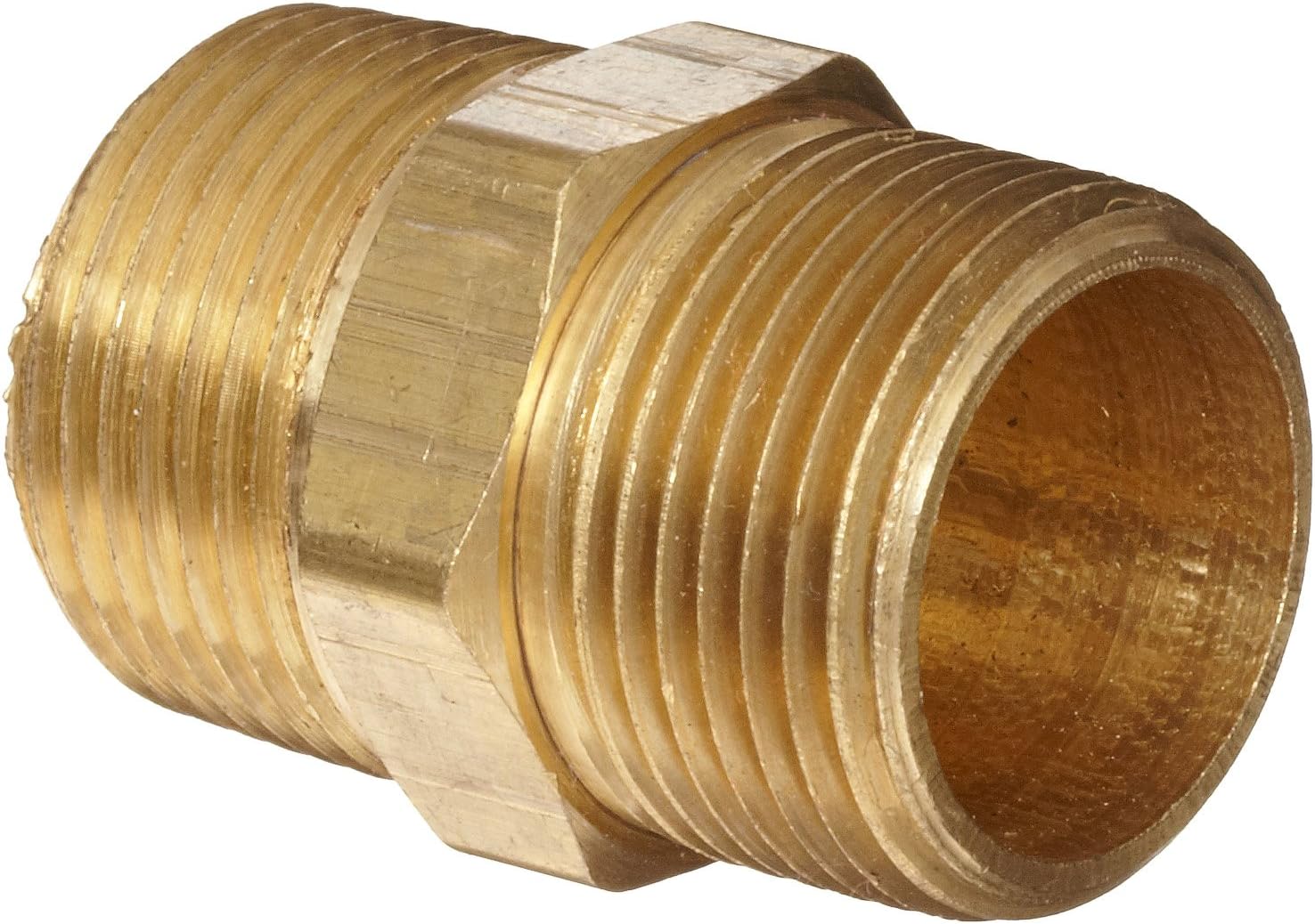 ANDERSON (2.5cm x 2.5cm, 1) - Metals Brass Pipe Fitting, Hex Nipple, 2.5cm x 2.5cm Male Pipe