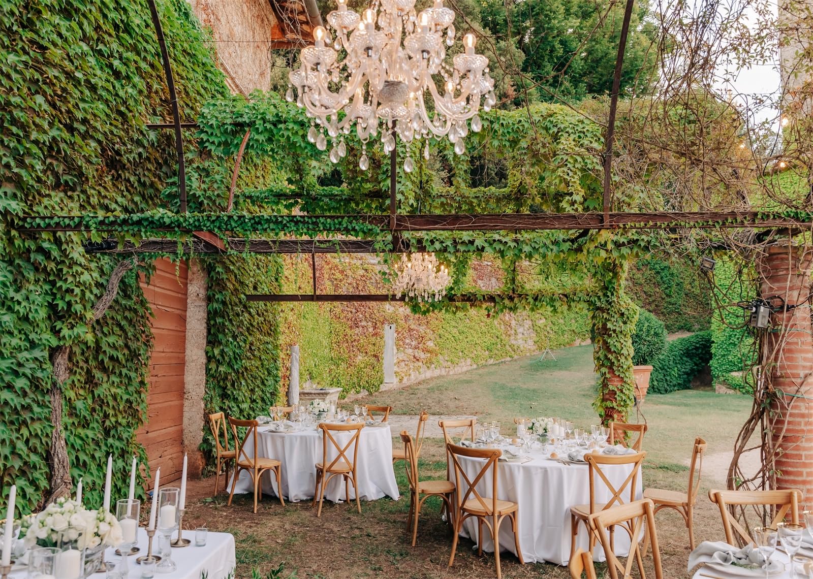 15x10FT (4.6x3m) Ricevimento Nozze In Giardino Sfondo Fotografico
