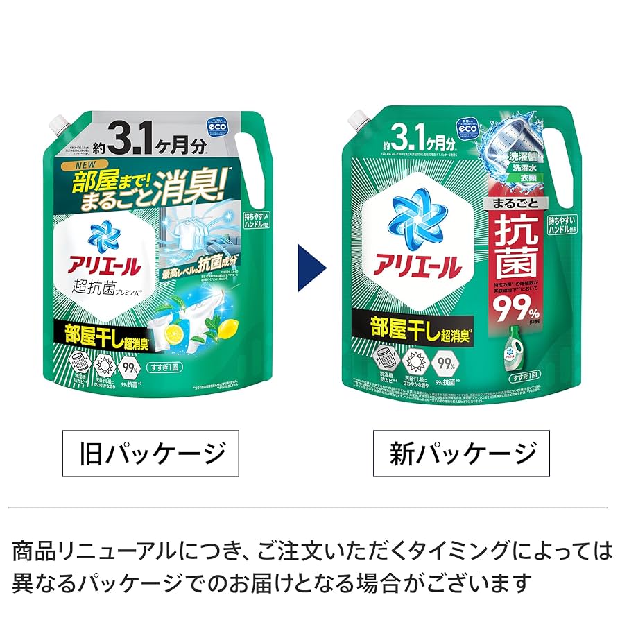 アリエール超抗菌プレミアム部屋干しプラス2.86キロ✖️5袋