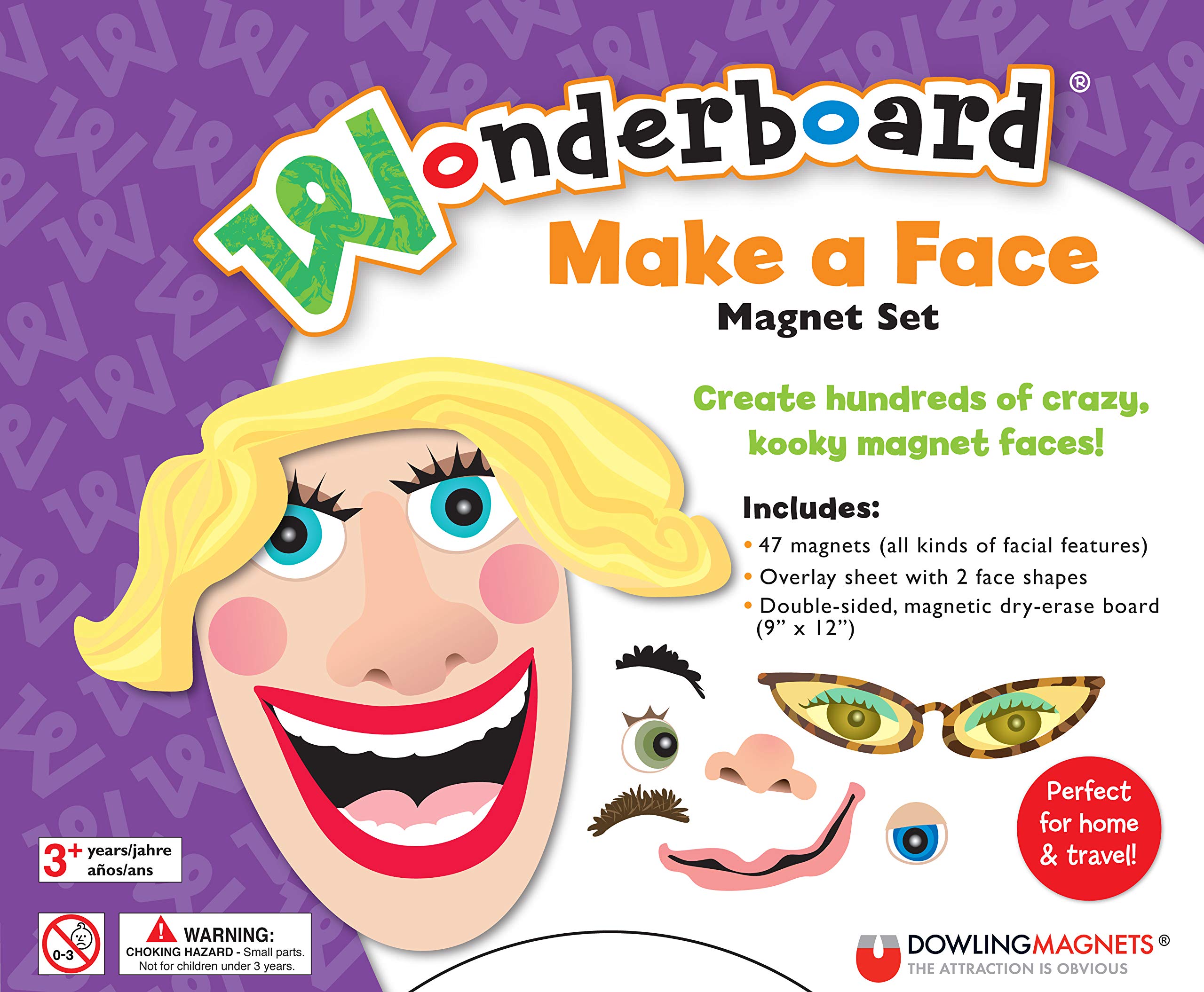 Dowling Magnets Wonderboard Magnet Set: Make a Face