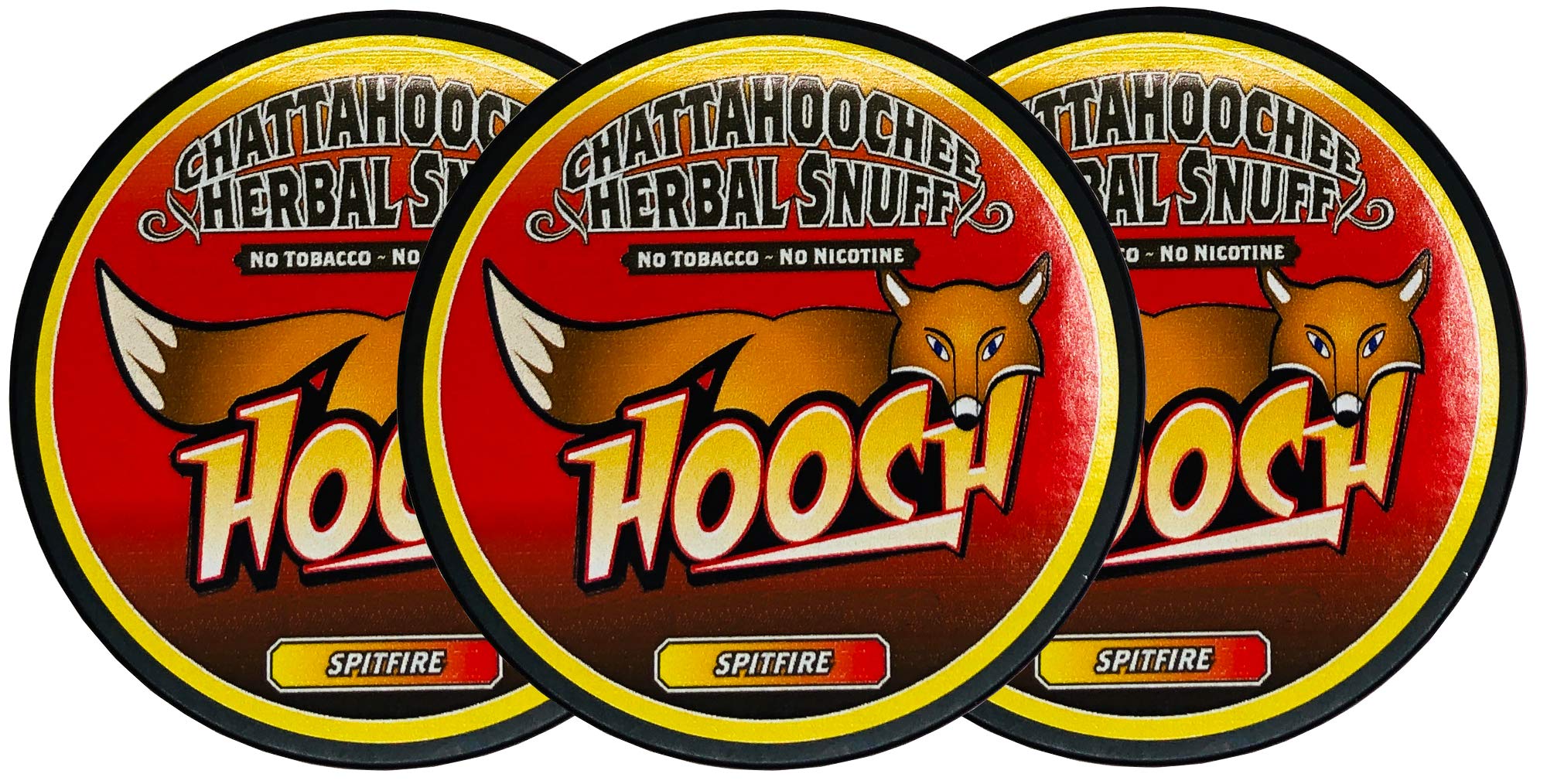 Amazon.com: Hooch Herbal Snuff Spitfire Rough Cut 3 Cans with DC Crafts  Nation Skin Can Cover