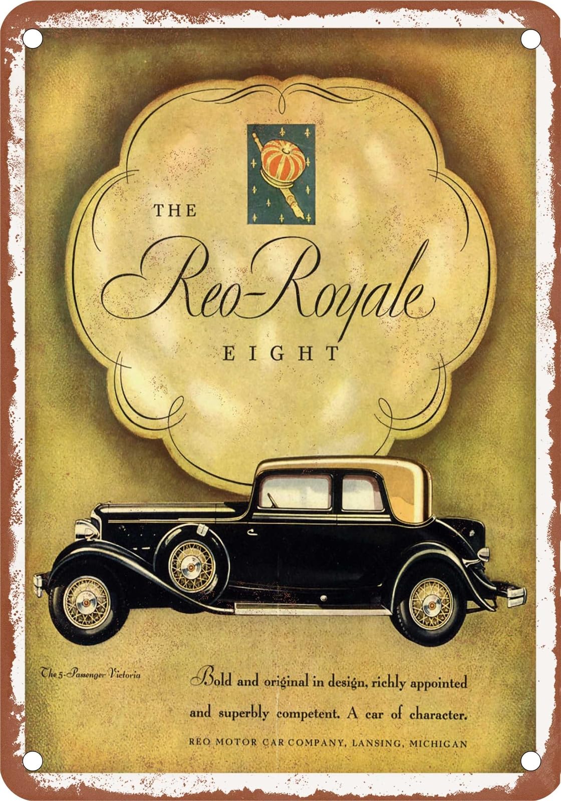 METAL SIGN - 1931 Reo Vintage Ad 06 - Old Retro Rusty Look home decor