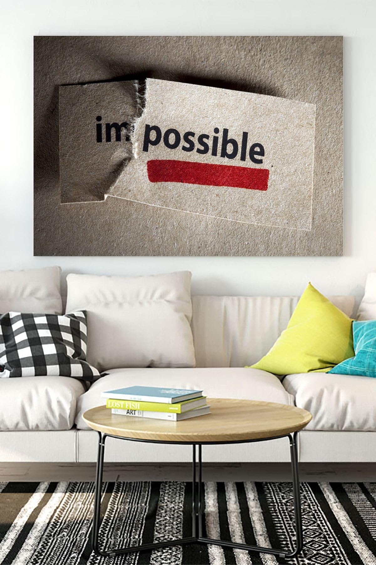 Postermanya (pster17196) Imkansız Unpossible Girişimcilik Kanvas Tablo 30 x 40