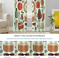 Vista 65 de Shrahala Ethnic Geometric Tribal Kitchen Valances Half Window Curtain, Native American Navajo Tribal Design Print Kitchen Valance for Window Ink