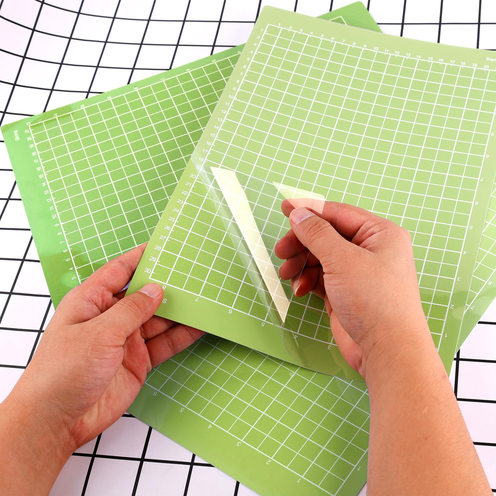 21,6 x 30cm Schneidematte für Cricut Joy Xtra (StandardGrip), 3 Stück Selbstklebend Schneidematten Wiederverwendbar Standard Grip Maschinenmatte Kompatibel mit Cricut Joy Extra Zubehör (Grün)