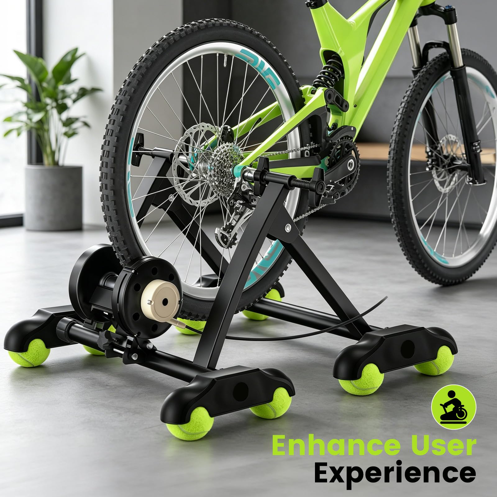 4Pcs Rocker Plate Feet, Adattatori per Piedi a Scatto per Ciclismo Indoor, Piedini con Palline da Tennis per Rullo Wahoo Kickr Core 2, per Pallina da Tennis con 8 Palline da Tennis