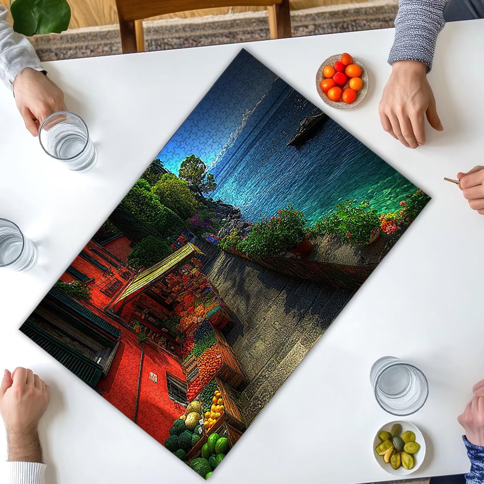 4000 puzzli dla dorosłych, krajobraz dla dorosłych, 4000 elementów, drewniane puzzle z kolorowym pudełkiem, rodzinne gry edukacyjne, prezenty dla kobiet, wystrój domu, motyw: (ocean), -3454