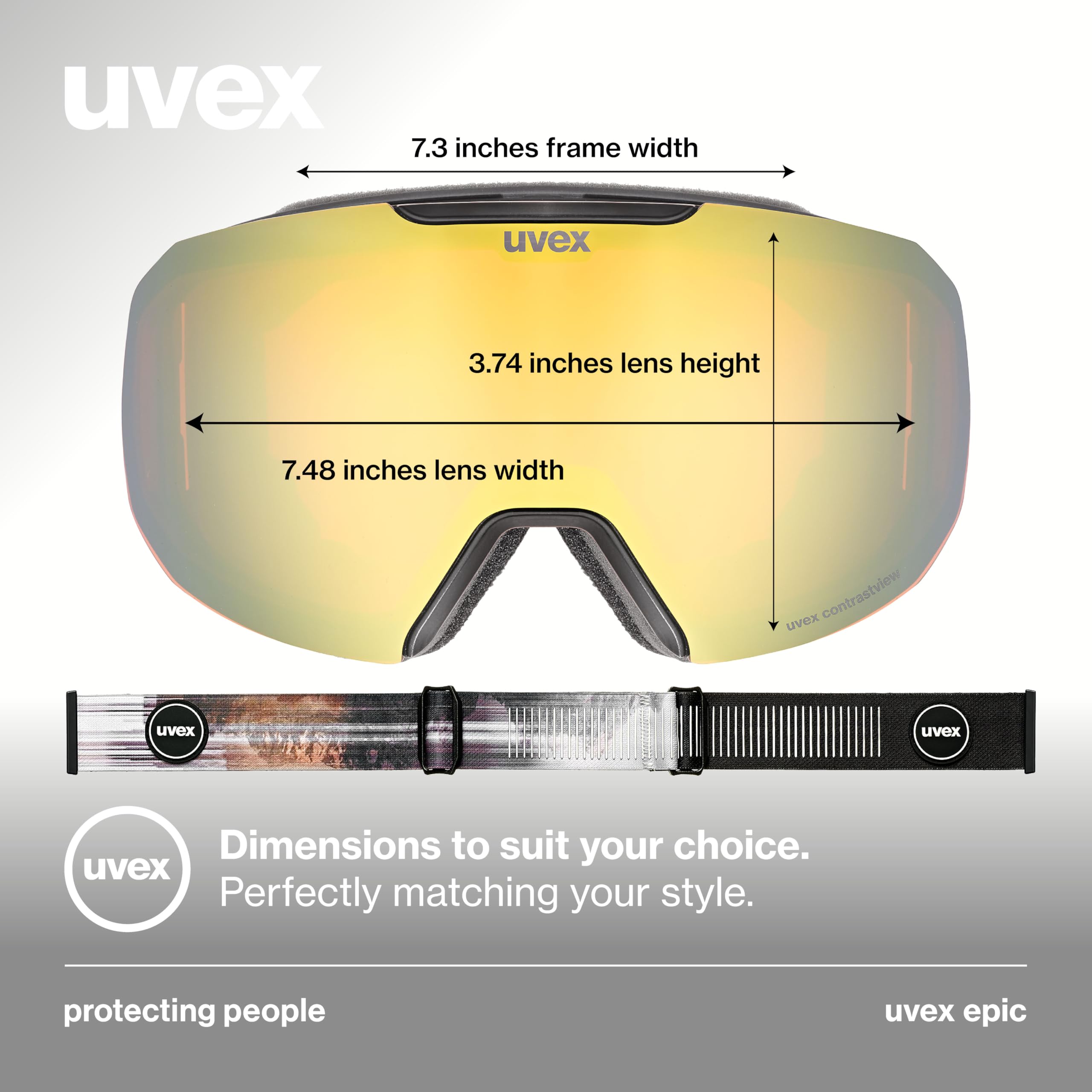 Uvex Epic ATTRACT - Maschera da sci con lenti intercambiabili, per sci/snowboard/tour, unisex, per ragazzi