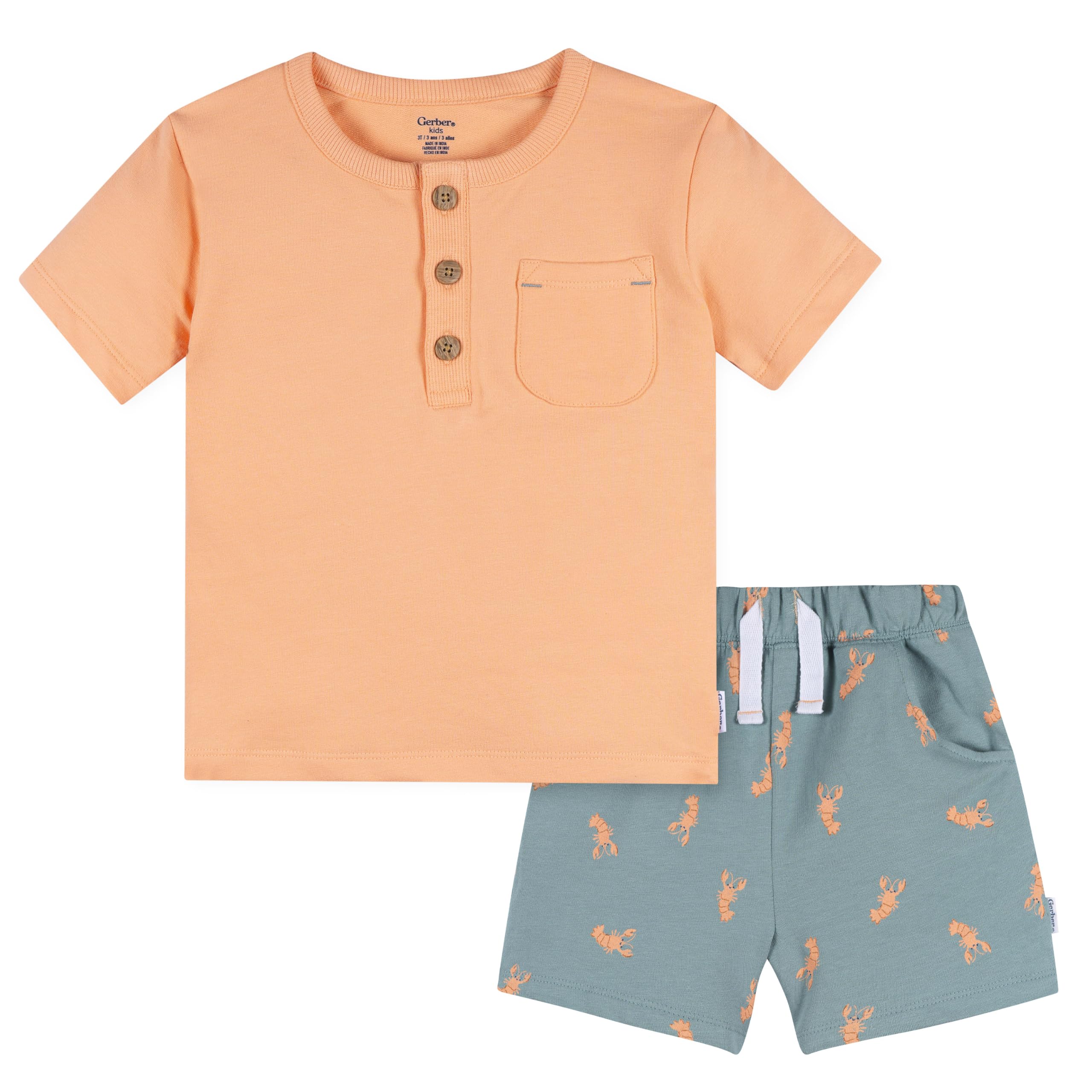 Gerber Baby Boys' Shirt and Short Set