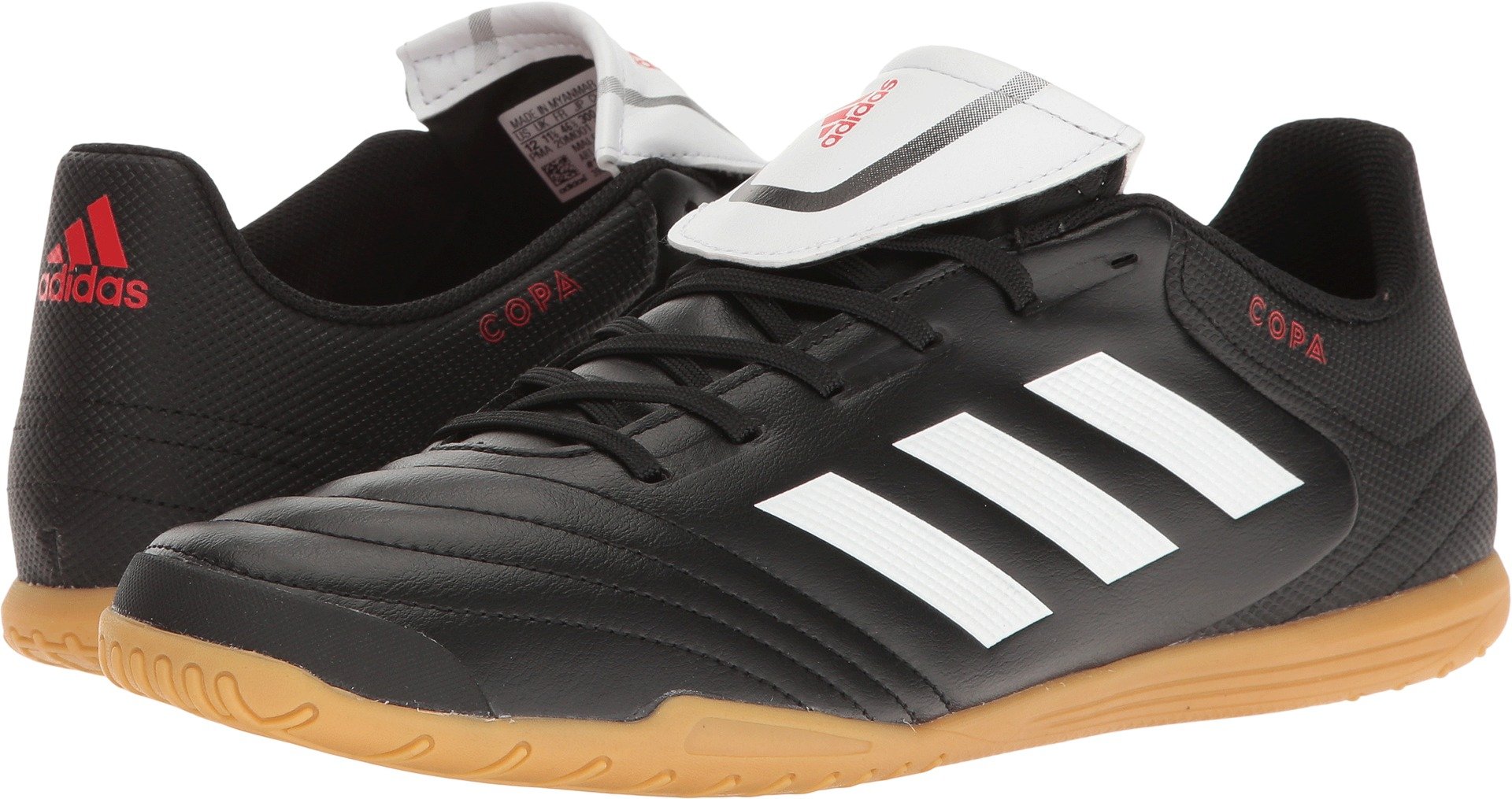 adidas Men's Copa 17.4 Indoor Soccer Shoe, Core Black/Running White/Black, (7 M US)