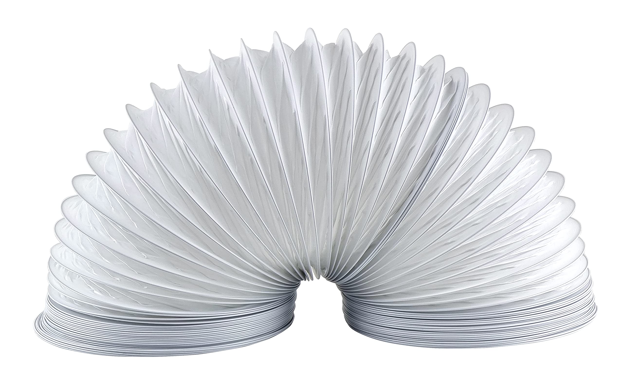 Steinberg14 Weiß 160mm / 6m Abluftschlauch PVC Flexibel Schlauch für Klimaanlagen - Dunstabzugshaube - Trockner